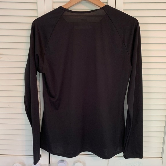 Patagonia Performance Baselayer Capilene Womens L Black Crew Neck Made In USA - Picture 6 of 9